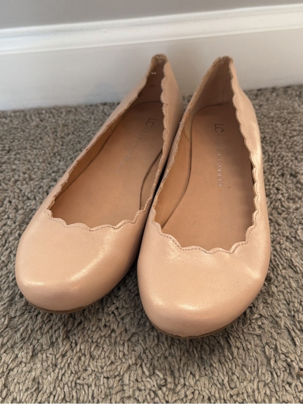 LC Lauren Conrad Blush Scalloped Ballet Flats